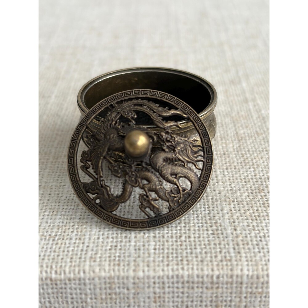 Magical Pewter Trinket Box – Vintage Dragon